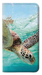 Ocean Sea Turtle PU Leather Flip Case Cover For Samsung Galaxy A3 (2017)