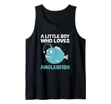 Angle Fish Lover A Little Boy Who Loves Anglerfish Tank Top