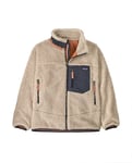 Patagonia Junior Retro-X Jacket Natural W Smolder Blue - 1st. kvar  - Alpingaraget