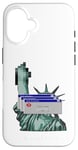 iPhone 16 Cool New York City NYC Statue of Liberty USA Flag Design Case