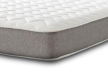 Starlight Beds Essentials Small Double Mattress, Zig Zag Soft Comfort Sleep Surface, 7.5 Inch Deep with Memory Foam Layer & Springs, Budget-Friendly Mattress (120x190x19cm), Grey