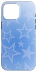 Coque pour iPhone 16 Pro Max Esthétique Aura Blue Star Cute Blue Gradient