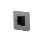 Buster + Punch - EU 1G Socket Schuko Type F Steel - Massimo Minale - Sølv