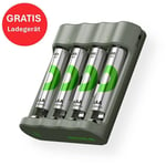 GP - Aktion Gratis Ladegerät USB-Modell Ladegerät B441 inkl. 4x AAA-Akku Pile rechargeable LR3 (aaa) NiMH 850 mAh 1.