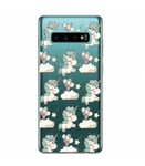 Coque Galaxy S10e licorne nuages unicorn cute kawaii transparente