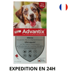 ADVANTIX¹ 250 Chien 10-25 kg Protection Puce Tique Leishmaniose  Bte 4 Pipettes