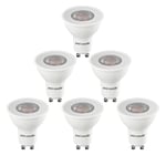 paul russells GU10 LED Bulbs, 5W 450lumens, 60Watt Equivalent Halogen GU10 Spotlight Bulbs Replacement, 36° Narrow Beam, Natural Cool White 4000K, No Flickering, Energy Saving Non-Dimmable, Pack of 6