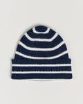 Le Bonnet Lambswool/Caregora Beanie Midnight  Stripe