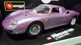 FERRARI 250 LM standox fushia au 1/18 d base BURAGO voiture miniature collection