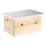 Navaris Maison pour Bourdon - Hôtel à Insecte en Bois de pin 30 x 20 x 14,5 cm - Abri Refuge avec Toit et aération pour bourdons et Autres Insectes