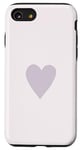 iPhone SE (2020) / 7 / 8 Lavender Hand Drawn Heart Minimalist Digital Art Case