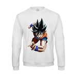 Sweat Shirt Homme Dragon Ball Super Son Goku Attaque Anime Manga Japon