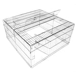 Walter Harrison Sandford Cage carrée pour Petits Animaux et poulaillers, enclos pour Lapins, Hamsters, cochons d'Inde – 120 x 120 x 60 cm