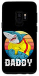 Coque pour Galaxy S9 Cool Funny Daddy, Strong muscles Shark, Best Dad Ever Fun