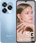 C50 Telephone Portable Debloque 5G-Smartphone Android 14,24Go+128Go/1To,Smartphone Pas Cher 5100Mah,50Mp Camera,Ecran 6.8"" Hd+/90Hz,Dual Sim 5G,Fingerprint/Face Id/Gps/Otg-2024 Bleu