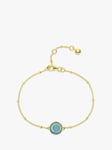 Auree Barcelona Personalised Birthstone Gold Vermeil Beaded Chain Bracelet