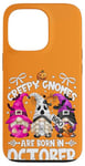 Coque pour iPhone 13 Pro Creepy Orange October Birthday Gnomes Are Born In October