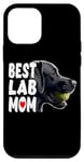 Coque pour iPhone 12 mini Best Lab Mom The Lab Mom Chien Labrador retriever Noir