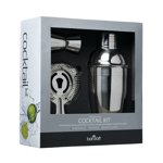 BARCRAFT STAINLESS STEEL 3 PIECE COCKTAIL SET