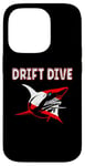 Coque pour iPhone 14 Pro Équipement de plongée sous-marine - Drapeau de plongée Shark Drift pour la plongée sous-marine