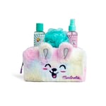 MARTINELIA - Trousse de Bain En Fausse Fourrure - Coffret Bain Enfant - Trousse de Toilette Avec Gel Douche + Brume Parfumée Pour le Corps + Fleur de Douche - Coffret Cadeau Enfant - Cadeau fille