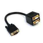 StarTech 1 ft. VGA to VGA Splitter Cable - M/F Dual Monitor Video Cable Splitter (VGASPL1VV) - VGA-splitter - 30 cm