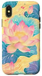 Coque pour iPhone X/XS Jaune Pop Art Imprimé Animal Fleur Lotus Éléments Célestes