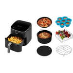 COSORI Air Fryer TurboBlaze 6L, Température Réglable 30℃-230℃, Friteuse sans Huile 10 en 1 & Accessoires de Friteuse sans Huile 5,5 Litre, Plateau à Pizza/Corbeille à Pain/Support en Métal