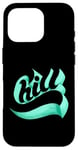 Coque pour iPhone 16 Pro Bleu sarcelle Aqua Chill Teal Aqua Graphic