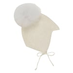HUTTEliHUT bonnet wool knit alpaca pompom – off-white - 62/68