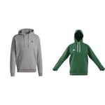 adidas H12213 M FEELCOZY HD Sweat medium grey heather/black M & Men's Ent22 Hoodie Hooded Sweatshirt, Teagrn White, M UK