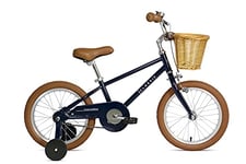 FabricBike Kids - Vélo à pédales pour garçons et Filles, Roues d'entraînement Amovibles, Freins de Haute qualité, Roues de 16 Pouces, 4 Couleurs (Classic Navy, 16": 3-7 Ans (Hauteur de 96 à 120 cm))