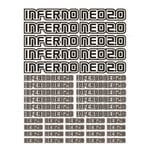 [FR] Sticker Adesivi Kyosho Inferno Neo 2.0 Opaco Nero - Decal Rc