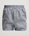 Sunspel Classic Woven Cotton Boxer Shorts White/Light Blue