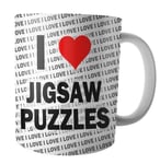 I Love Jigsaw Puzzles - Tea - Coffee - Mug - Cup - Birthday - Christmas