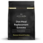 Protein Works - Diet Meal Replacement Extreme Shake, 200 Calorie Meal, High Protein Meal, Supports Weightloss, 33 Servings, Banana Smooth Sundae, 2kg