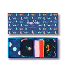 Happy Socks Women's Happy 4-pack Navy Gift Set Socks, Multi, S UK