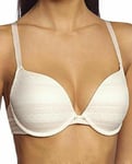 Chantelle Passionata Plunge Bra My Daily Lace Size 30DD Nude Push Up T-Shirt