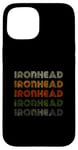 Coque pour iPhone 15 Love Heart Ironhead Tee Grunge Vintage Style Ironhead Noir