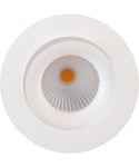 Georgia rund downlight, CRI90, dimbar LED 3000 Kelvin 577lm, 30º tilt, ink driver, Hvit