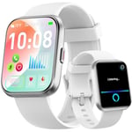 Fitpolo ID208P Montre Connectée Homme Femme, Alexa Intégrée, Émettre/Recevoir un Appel, Moniteur de Fréquence Cardiaque/Sommeil/SpO2/Stress, 100+ Sports, Étanche IP68, 1,8" Smartwatch pour Android/iOS