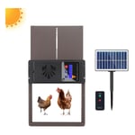 Ej.life - Porte Automatique Poulailler Solaire, Etanche avec Capteur De LumièRe, minuterie, pour Un Elevage De Poulets SéCurisé pour maison et ferme