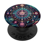 Motivational Astrology Design - Guided by Stars PopSockets Adhesive PopGrip