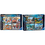 Ravensburger Happy Days Collection No.6 Nostalgic Work Day Memories 4x 500 Piece Age 10 Years Up & Happy Days Collection No.1 Look North 4x 500 Piece Jigsaw Puzzle 10 Years Up