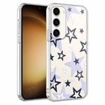 Phoona Transparante Coque pour Samsung Galaxy S23 5G Case 6,1", Étui de Protection Silicone Cover Antichoc Housse, Souple Bumper avec Etoile Aesthetic Motif Dessin Mat Cases,pour Femmes/Filles