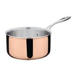 Vogue Tri Wall Copper Saucepan 180 mm/2.3 Litre, Material: Aluminium/Steel/Copp