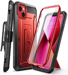 SUPCASE Unicorn Beetle Pro Coque de Protection intégrale Robuste pour iPhone 13 6,1" (2021), Rouge métallisé