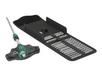 Wera Kraftform Kompakt 400 Ra Imperial Set 1 - Skralleskrutrekker Med Bitsett - 17 Deler - Inn Boks