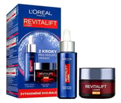 Kasvojenhoitosetti L'oreal Paris Revitalift Laser naisille: yöseerumi, 50 ml + päivävoide, 50 ml