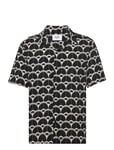 Didcot Ss Shirt Curve Geo Midnight Black Wax London